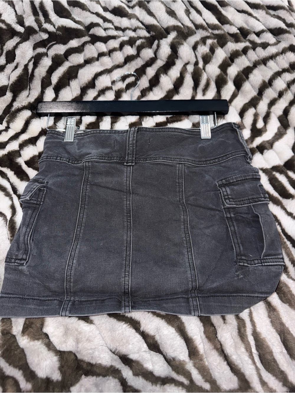 Bdg Charcoal Utility Mini Skirt with Button Front - Picture 3 of 3